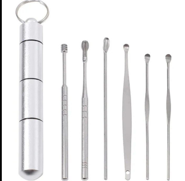 Расподажа! Наборы для чистки ушей (удаления ушной серы) из нерж. стали