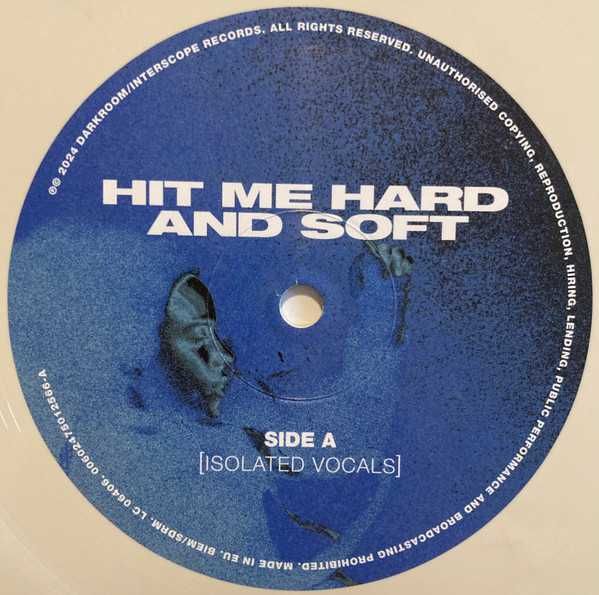 BILLIE EILISH Hit Me Hard And Soft (Isolated Vocals) LP Bone