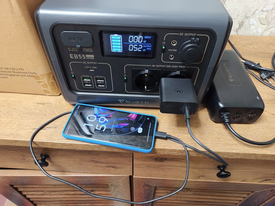 Bluetti EB55 портативна зарядна станція, б/в