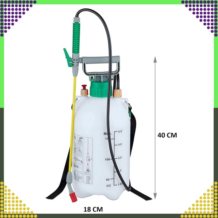 Opryskiwacz Spryskiwacz Ciśnieniowy Ogrodowy 5L 3 Bar Litrów Lanca