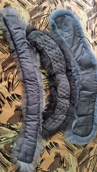 Воротник, комір натуральна чорнобурка песець