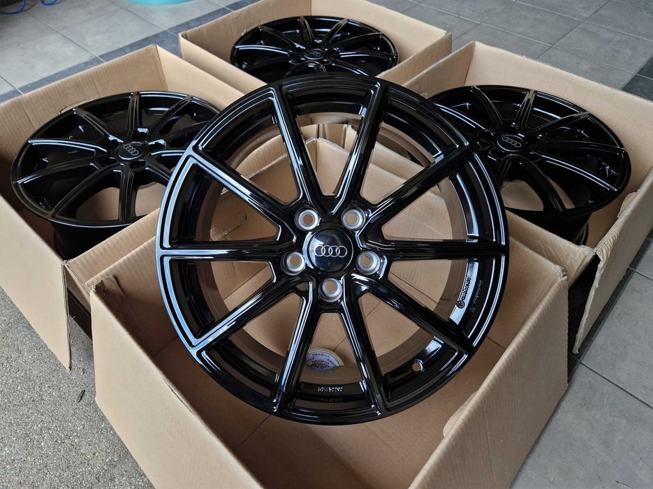 Alufelgi 17 5x112 Audi A3 A4 A5 A6 A8 Q3 Q5 Nowe Czarne ! 706#