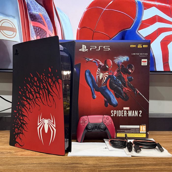 ZESTAW PlayStation 5 Fat Spider-Man SpiderMan Limitowana Z Napędem