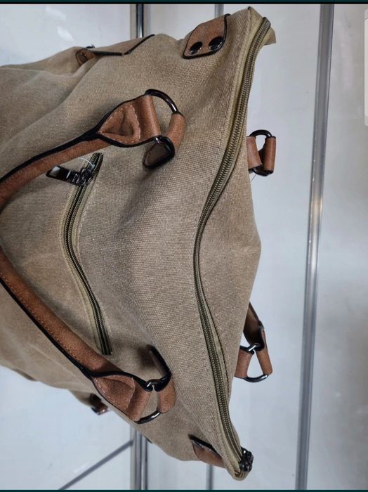Torebka damska shopper beżowa