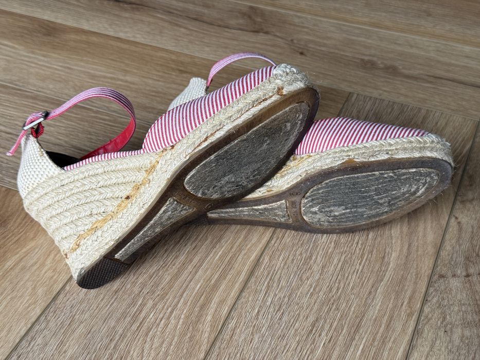 SANDAŁY Espadryle na koturnie damskie Old Navy sandałki w paski 36