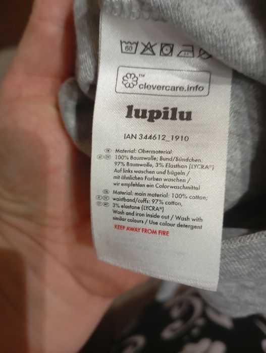 Spodnie dresowe dresy bawełniane elastyczne 74 80 Lupilu