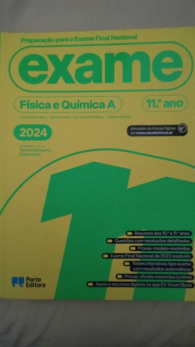 Físico-química A  11°Ano - Livro preparação para o exame nacional - Envio Gratuito