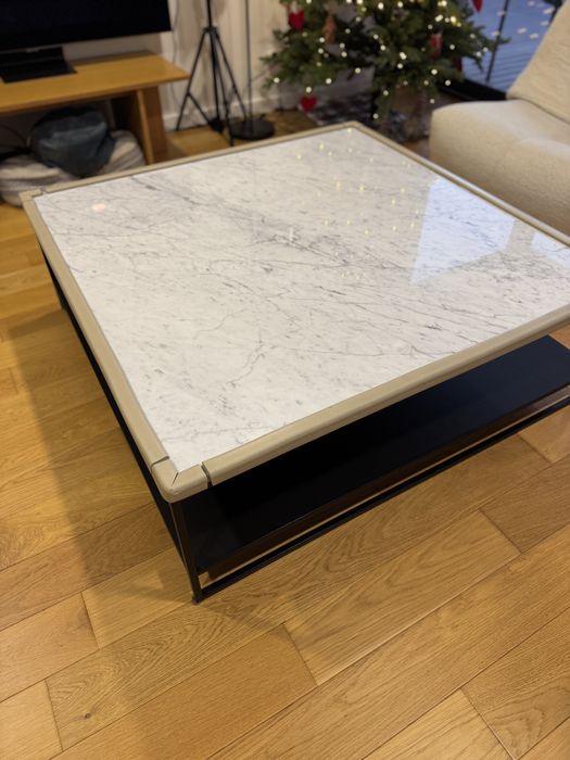 Mesa de centro Ethnicraft Mármore Carrara Branco