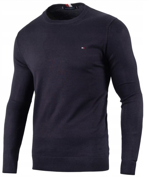Tommy Hilfiger Sweter Męski C-nek Granatowy rozm od M do 2XL