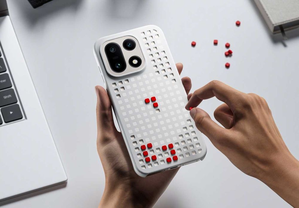 Оригінальний чохол OnePlus 15 Hole-Pattern Magnetic Case Gray MagSafe