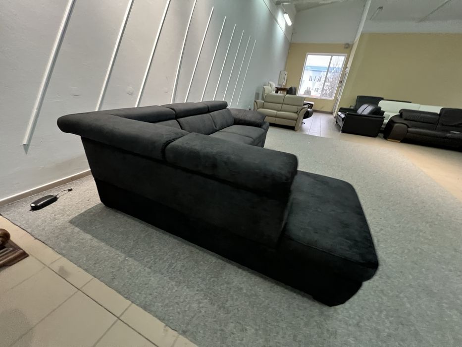 Виставковий стан новий диван кутовий розкладний з нішею тканина