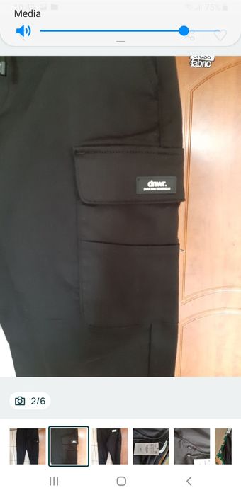 Spodnie XL Zara joggery czarne sportowe klasyk kieszenie tkmaxx sport