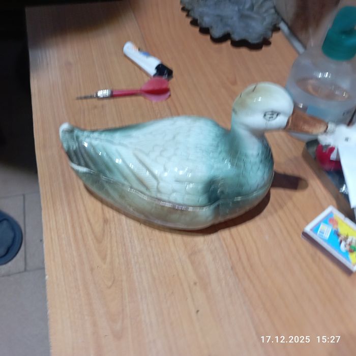 Продам царскую маслёнку Утка 19 век, Кузнецов (без клейма)