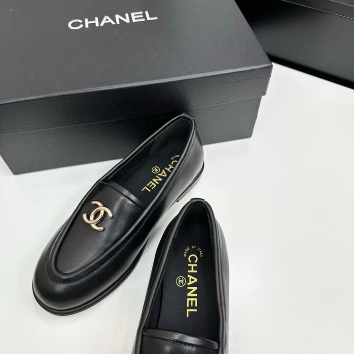 Mokasyny Chanel Black Leather