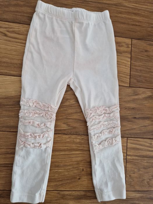 Leginsy dla dziewczynki z falbankami sinsay 86/92