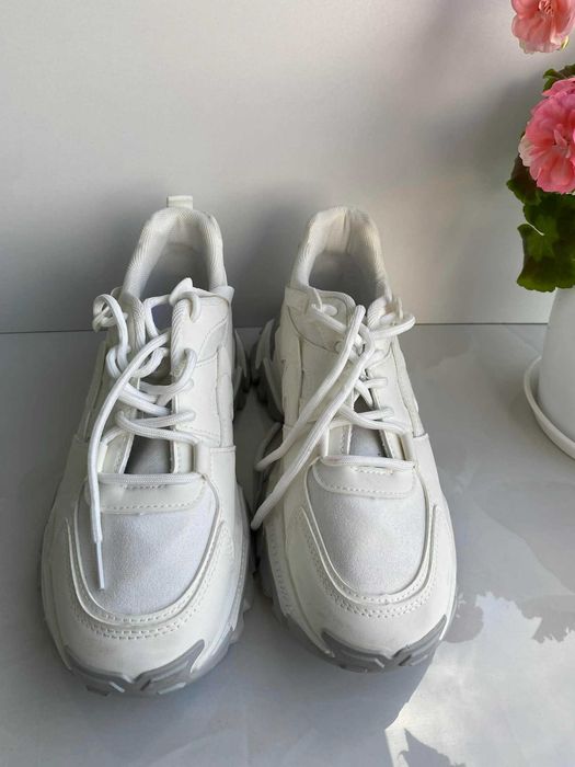 Buty sportowe damskie białe wysoka platforma 40