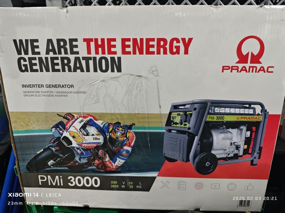 Gerador a gasolina 3.000W x 230V.