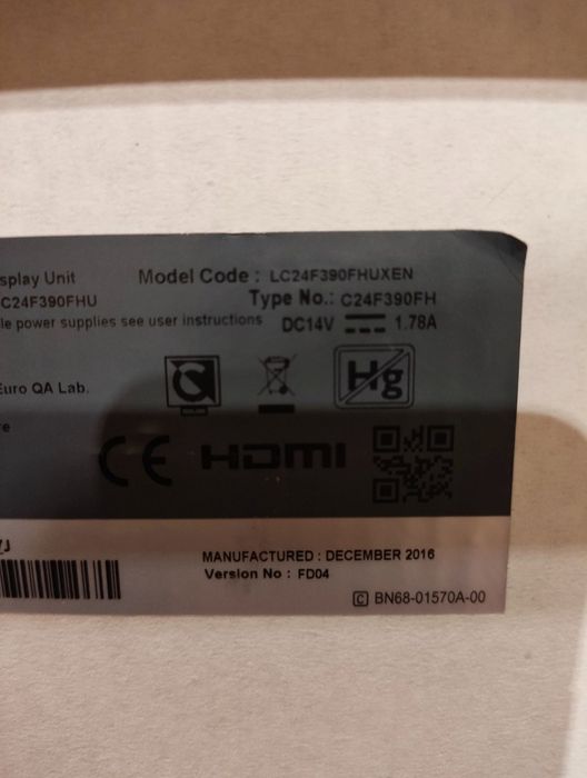 Conjunto peças monitor Samsung 24" polegadas LC24F390 ou à peça