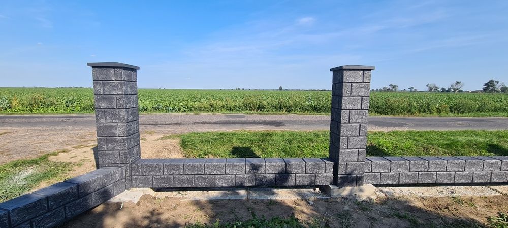 Ala Klinkier, Imitacja Klinkieru, ogrodzenie, ogrodzenia, słupki