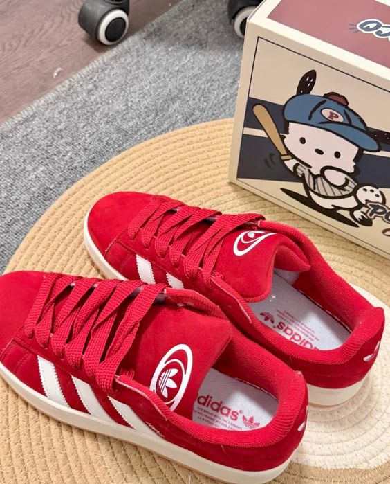 Adidas Campus Red White | Червоні кросівки Adidas Campus | 36–42
