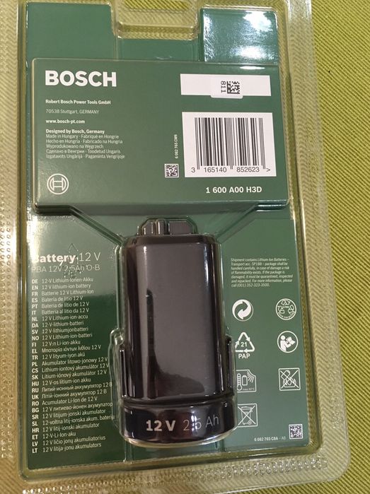 Bateria Bosch 12v 2,5 Ah