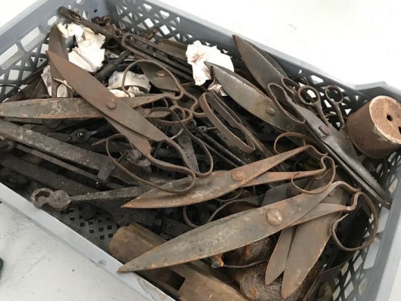 Tesouras de tosquia em ferro antigas