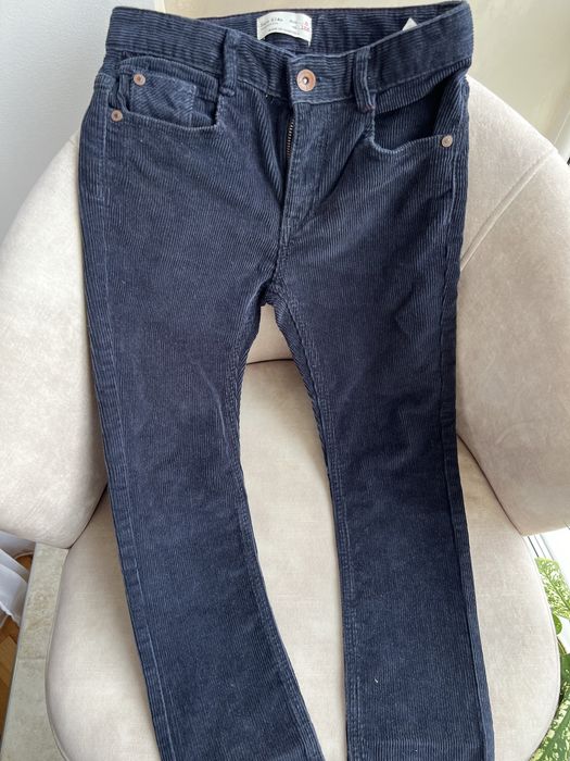 Вельветові штани на хлопчика темно сині