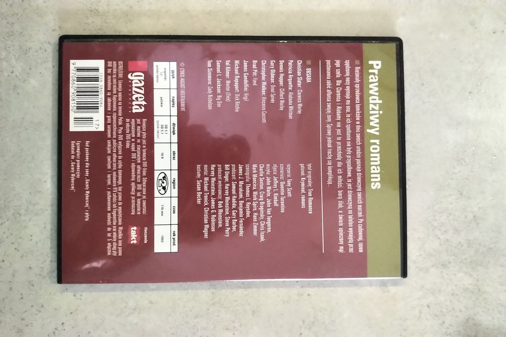 Prawdziwy romans Tony scott film dvd plyta