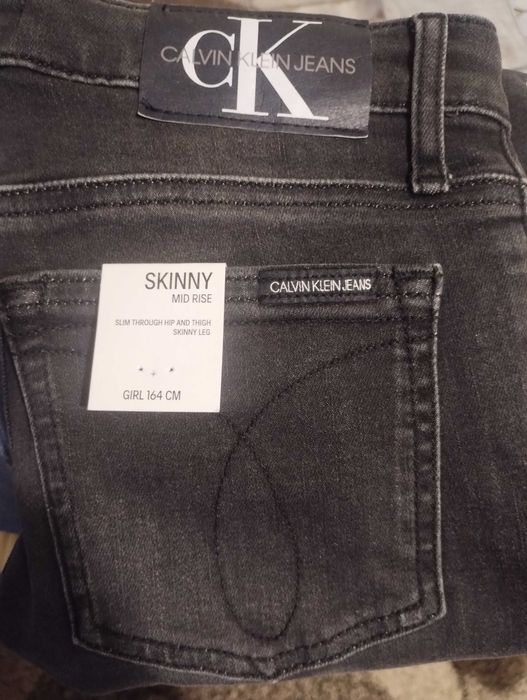 CALVIN KLEIN  SKINNY spodnie dziewczęce NOWE
