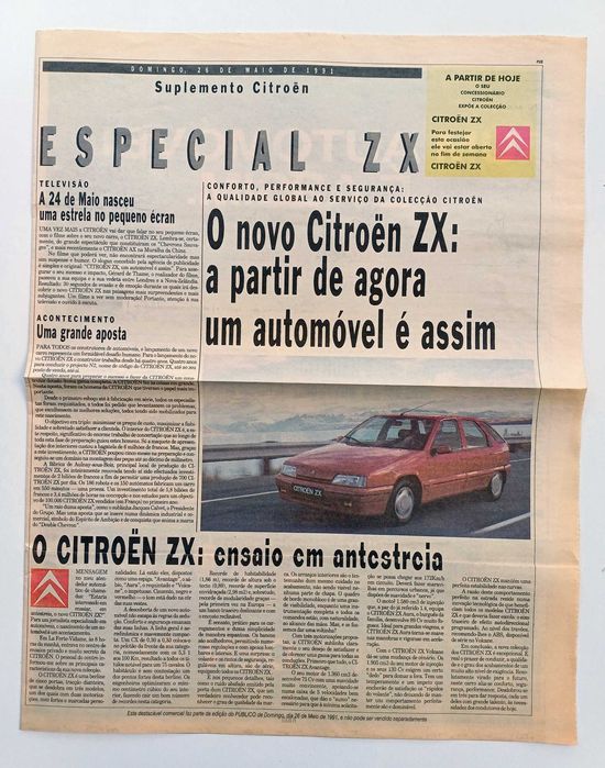 Publicidades automóvel dos anos 90