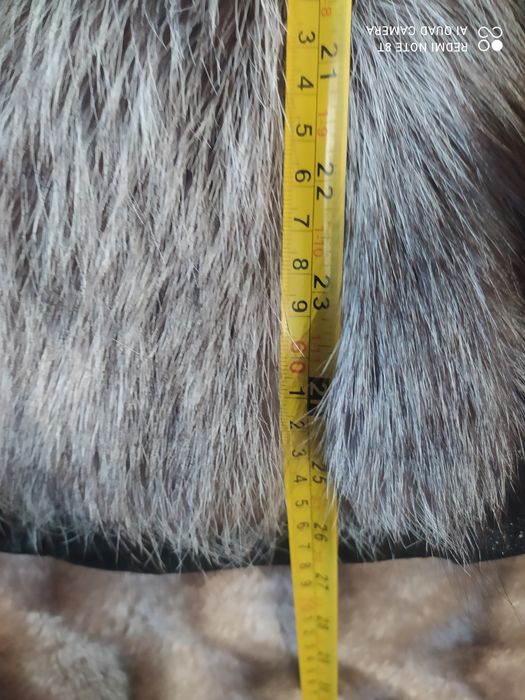 Куртка жилет трансформер  шкіряна з чорнобуркою GUEELA