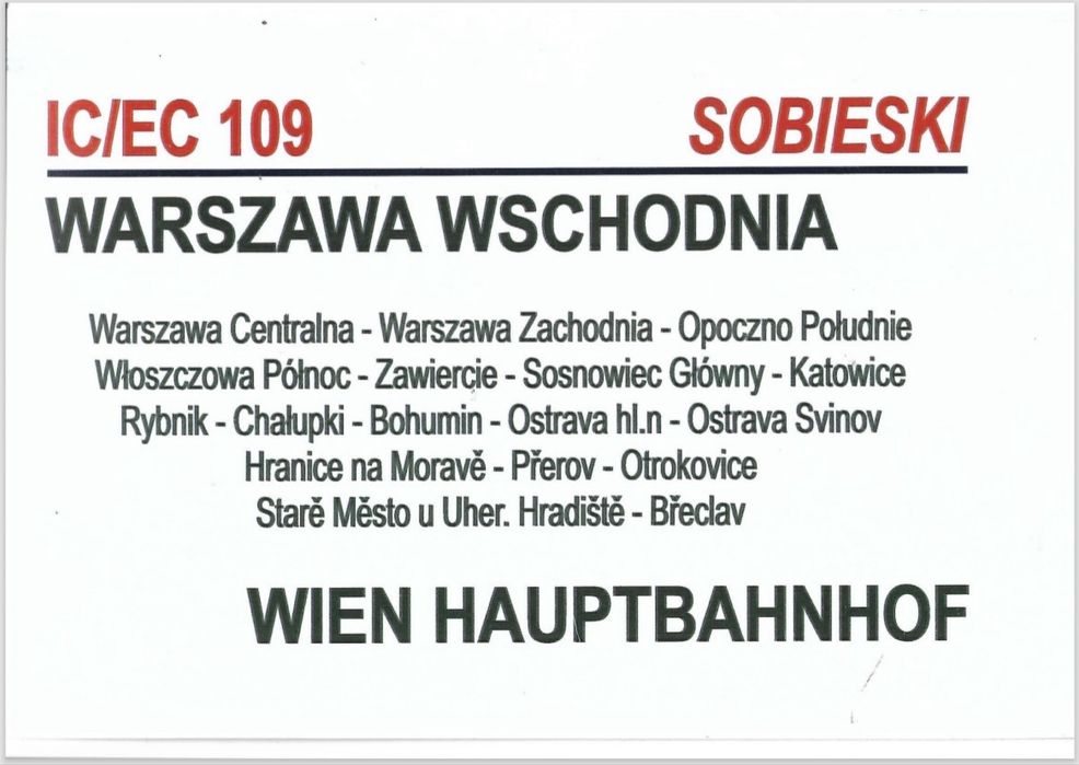 Tablica relacyjna - IC Sobieski
