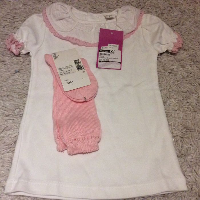 Meias Dulces e camisola de golinha Blue Kids t2/3 anos