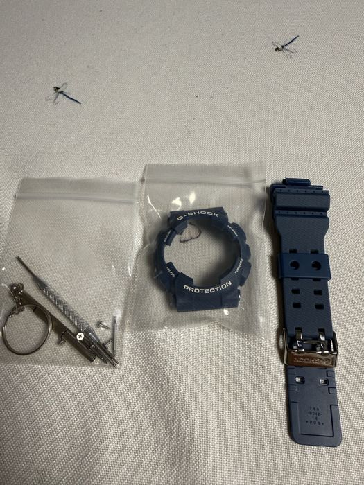 BORDOWY Pasek + Bezel do Zegarka Casio G-Shock GA-100 GA-110 G-8900 błękitny