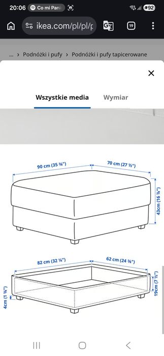 Narożnik z pufą ikea super stan !!!