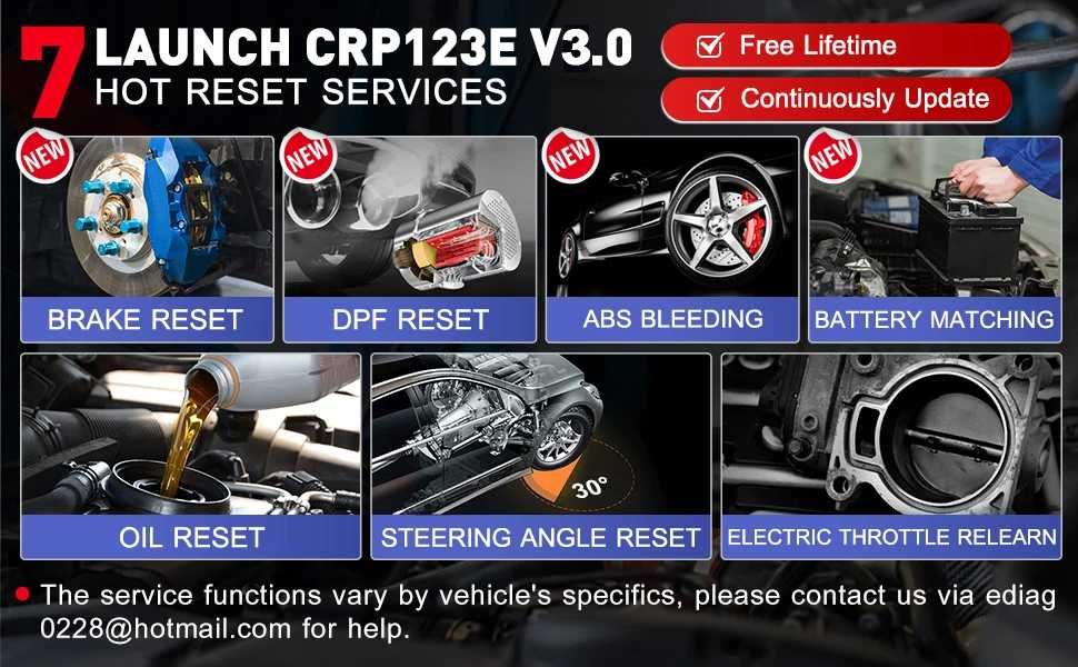Launch CRP123E V3 Maquina Diagnóstico OBD Actualizações Grátis Vitalícias (NOVO)