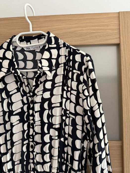 Sukienka zara szmizjerka boho print