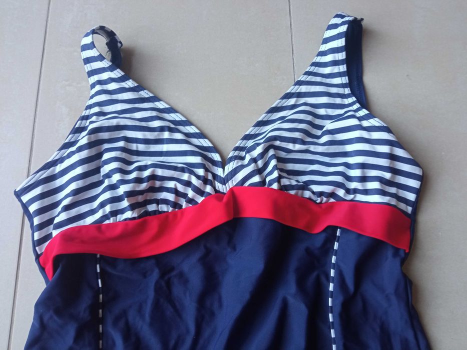 Strój jednoczęściowy pływacki damski Ewlon 3XL 46 Niebieski Kąpielowy MM