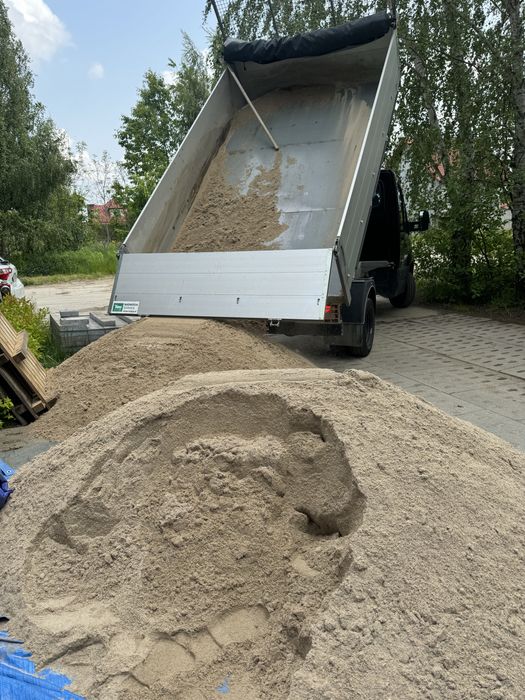 Piasek siany , żwir , dostawa małą wywrotką , piaskownie trawnika