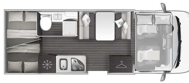 Nowy Kamper zimowy 6os. 25r., autom., Harold II wynajem od 450zł/doba