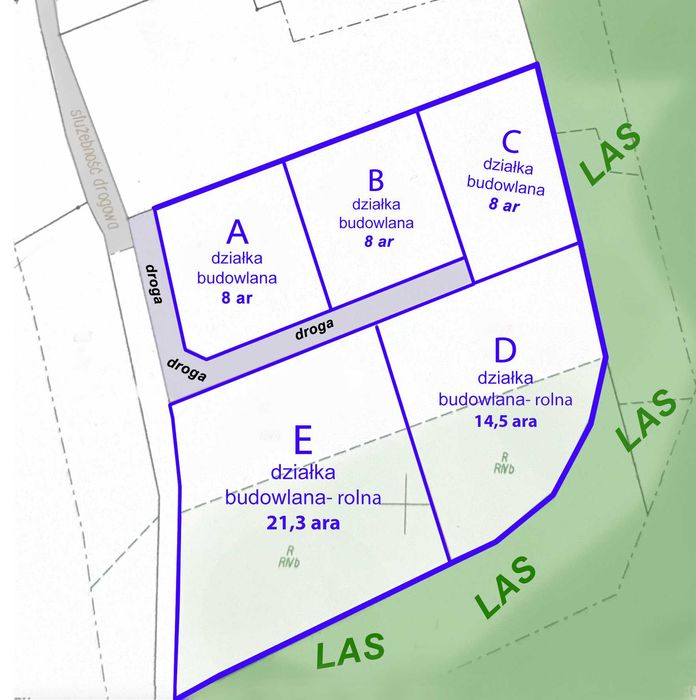 Działka budowlana 8 arów Zakliczyn gmina Siepraw