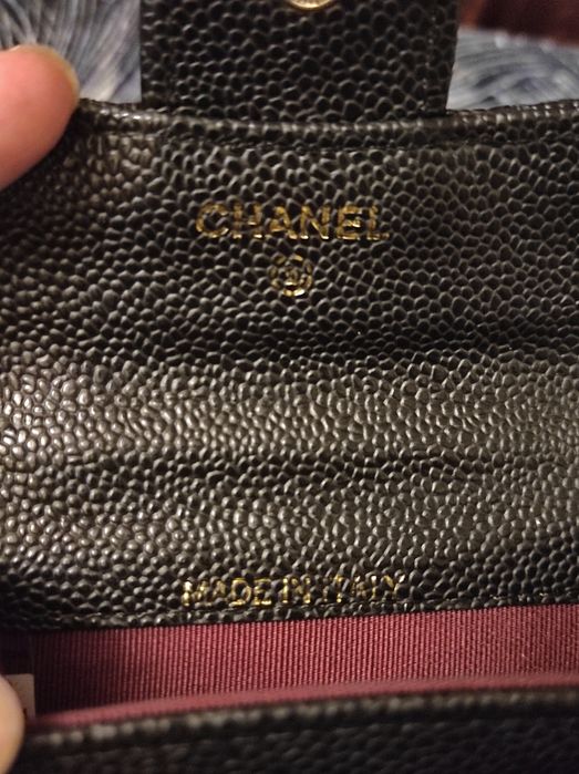 Кожаные кошельки Chanel Mini черная кожа “икра” и гладкая кожа