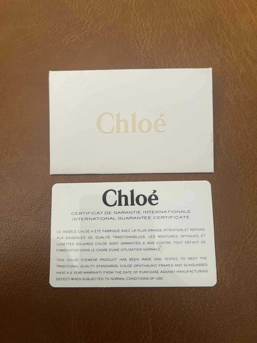 Óculos de sol aviador Chloé com aro vermelho