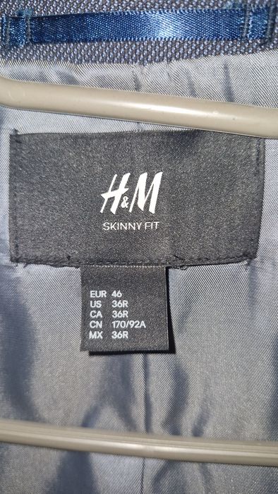 Marynarka męskia h&m skinny fit 46