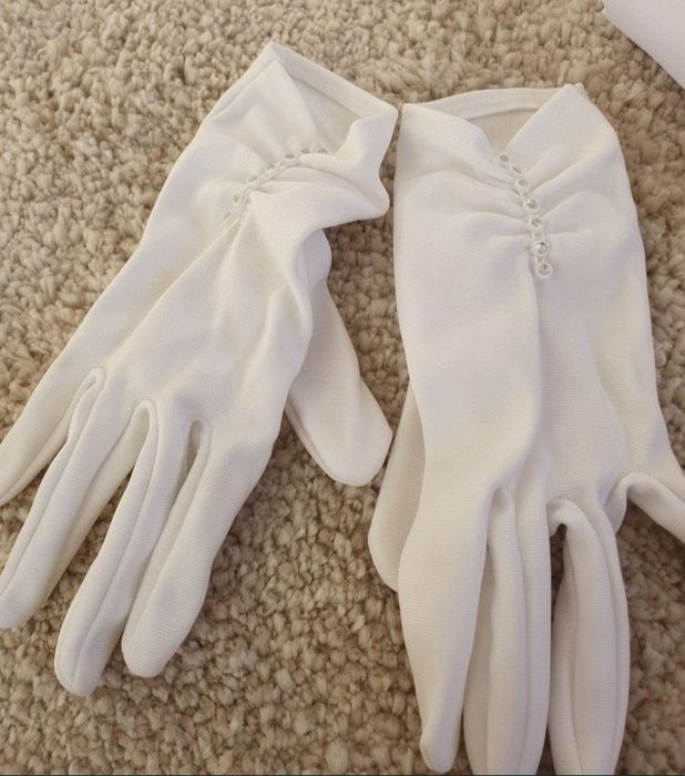 Sukienka komunijna, rękawiczki, torebka, rajstopy GRATIS