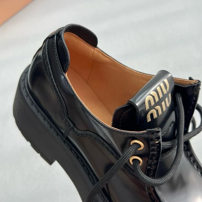 Półbuty Miu Miu black leather