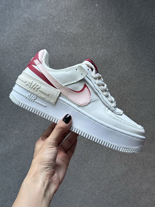 Нові кросівки Nike Air Force 1 Shadow Phantom, натуральна шкіра, ТОП якість, розміри 36-39
