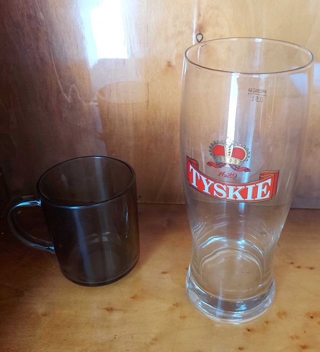 Stara szklanka pokal do piwa Tyskie 1629 poj. 0,5l