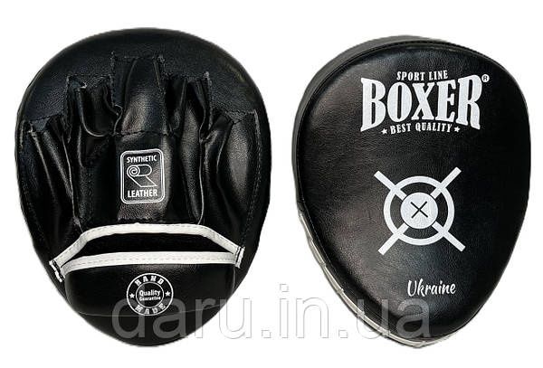 Лапы боксерские гнутые кожвинил Boxer Sport Line