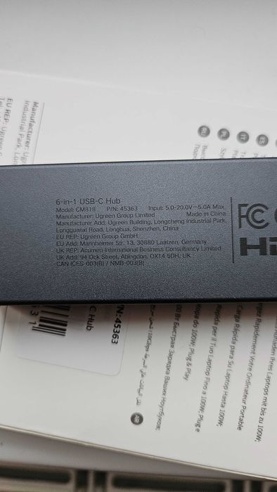 Ugreen Revodok 6w1 usb hub